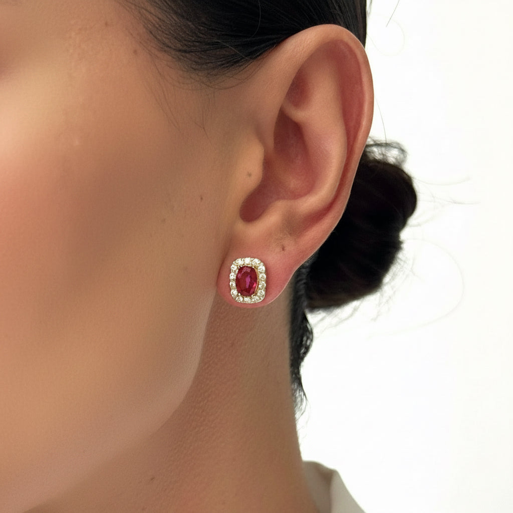 Aretes Rubí