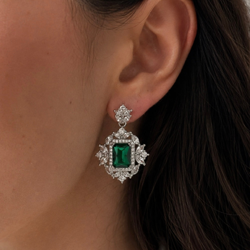 Aretes Pía Verde