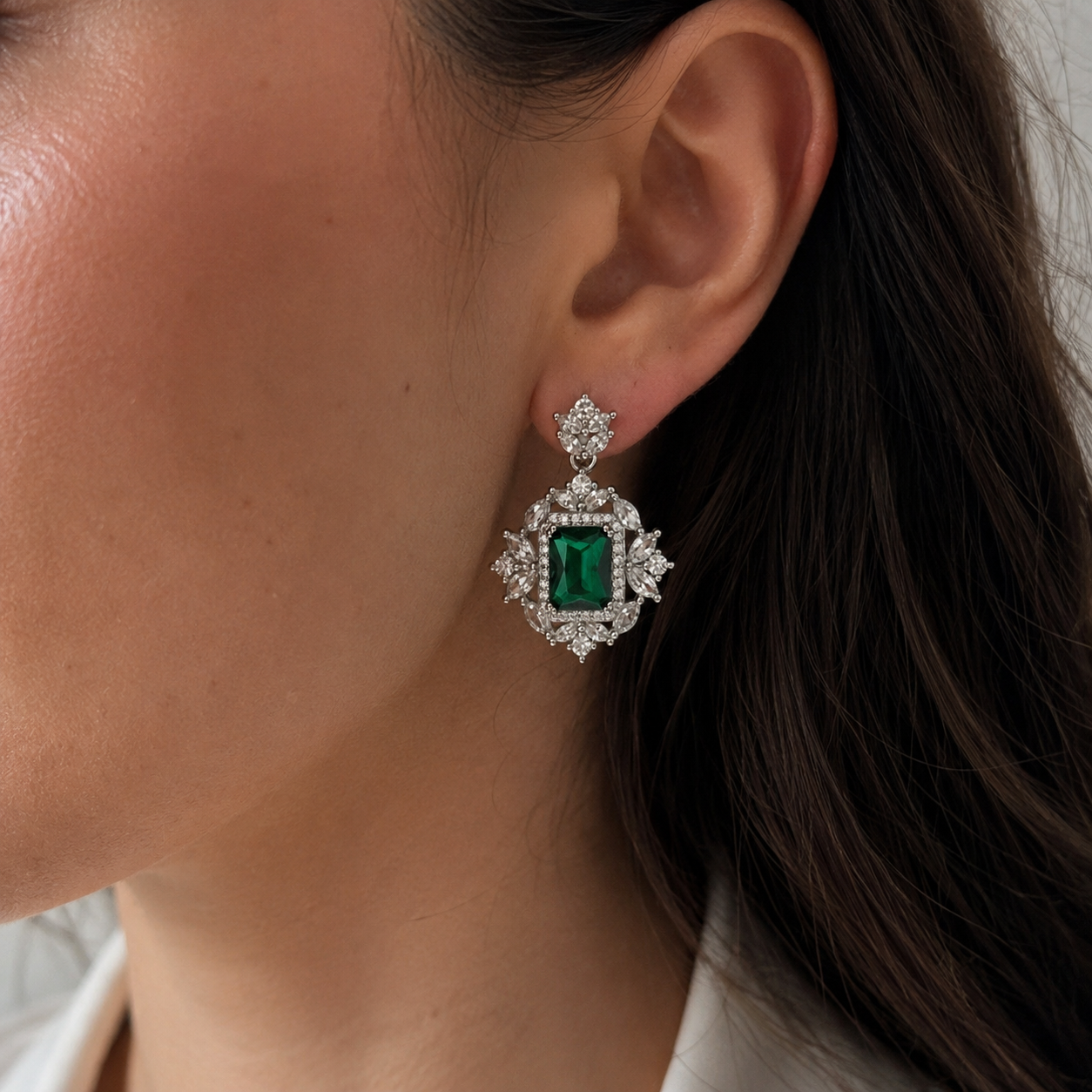 Aretes Pía Verde