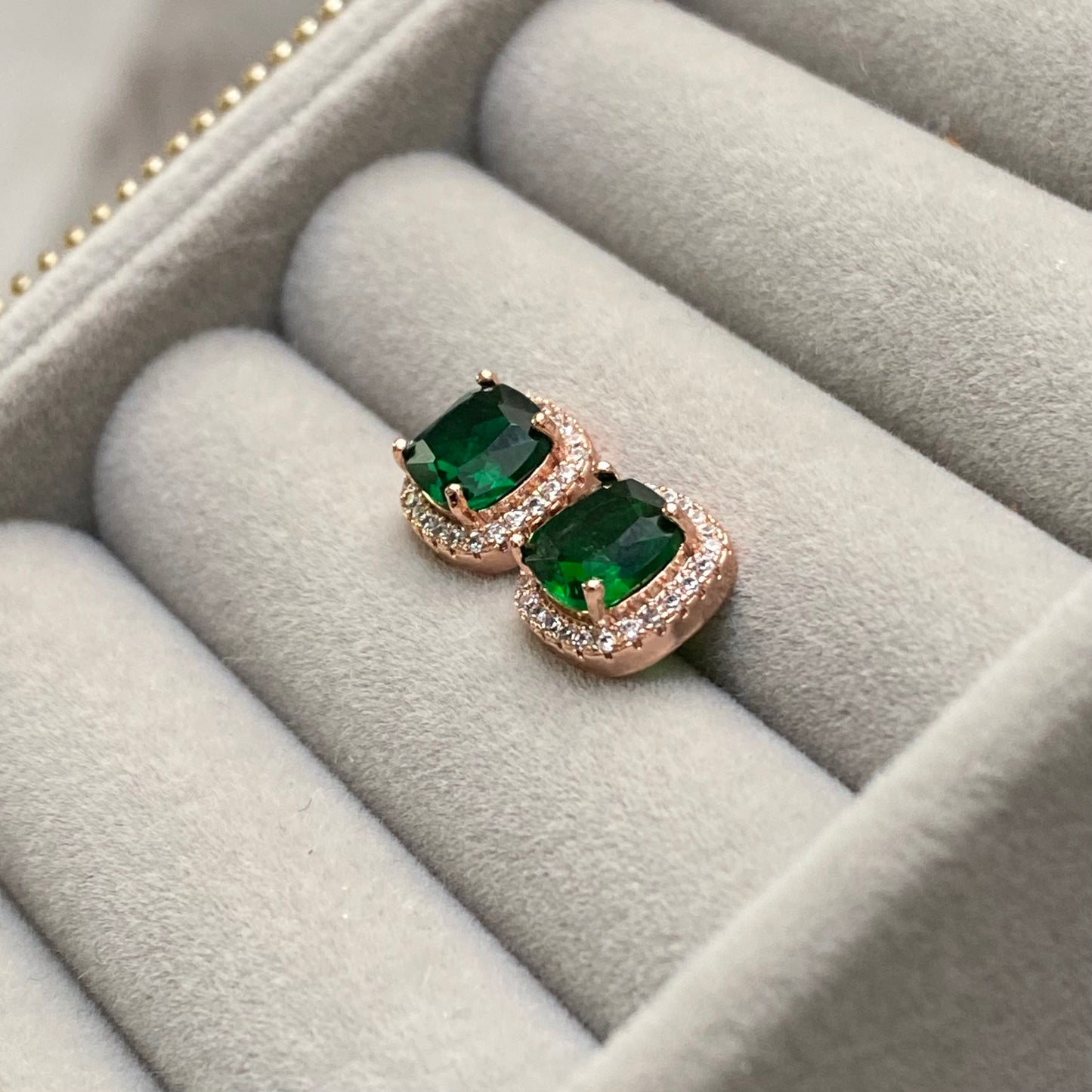 Aretes Jade Rose Gold