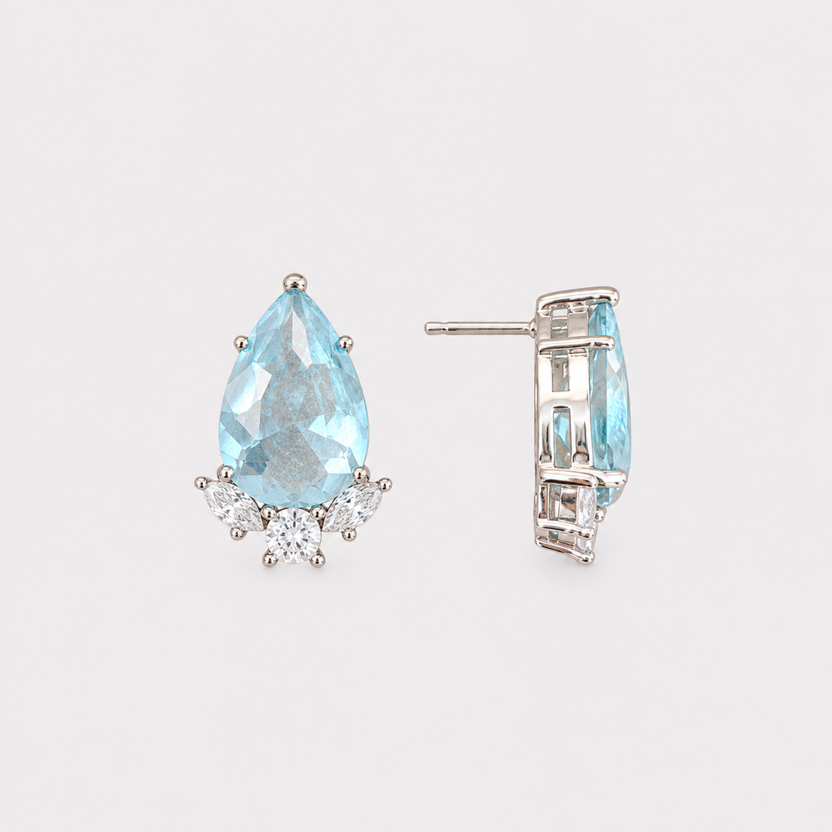 Aretes Aguamarina