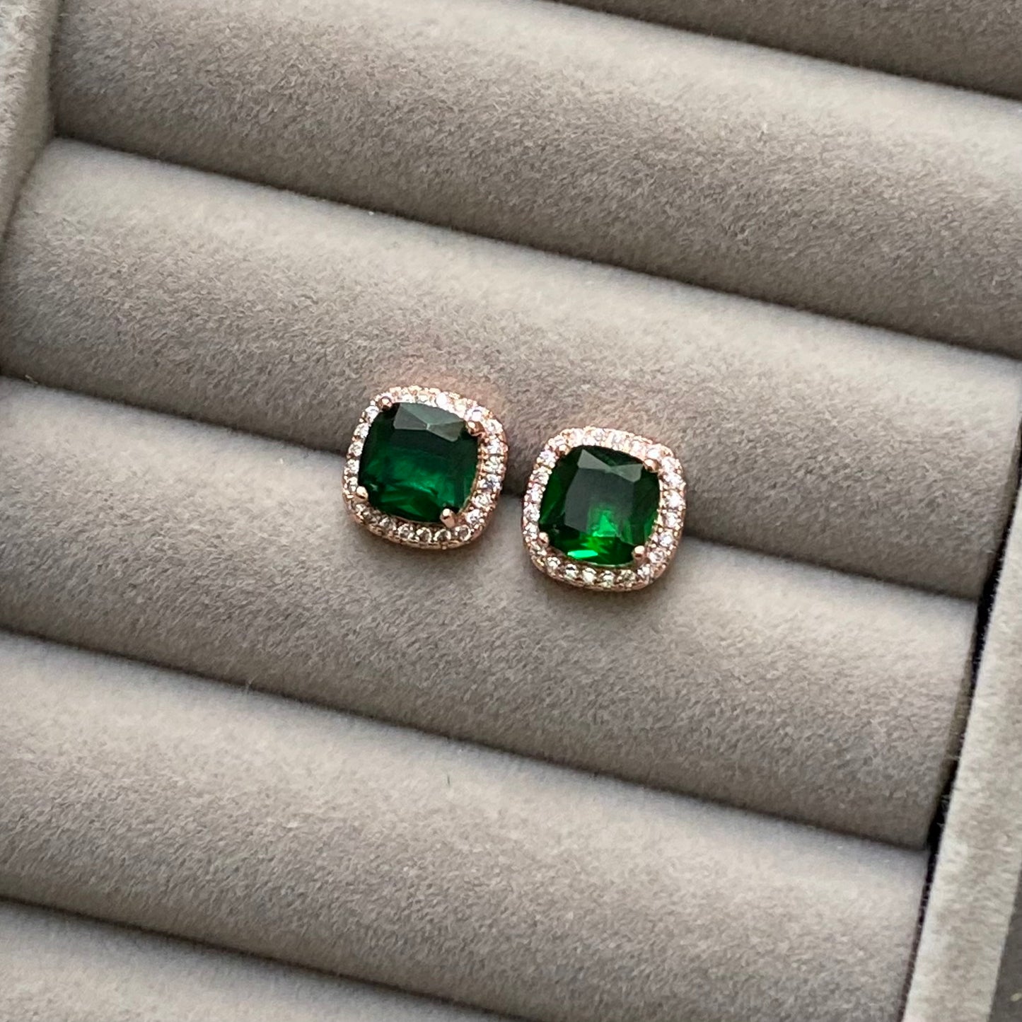 Aretes Jade Rose Gold